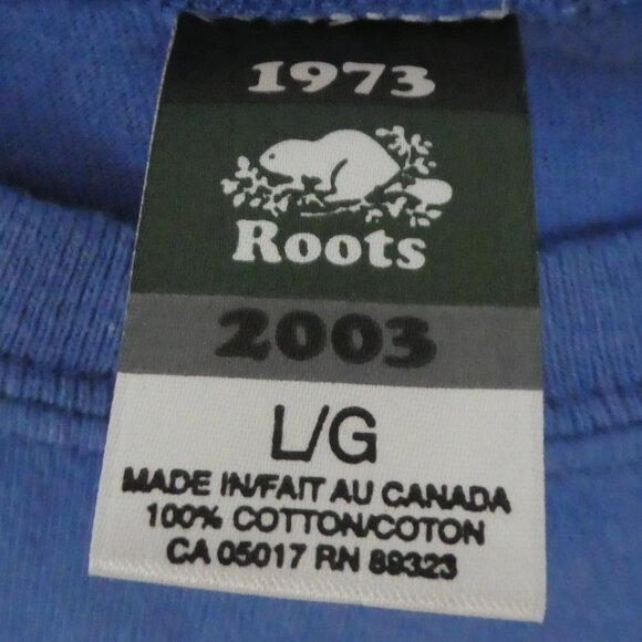 Y2K | ROOTS 1973-2003 | large | Blue Roots Athletics Tee | Made In Canada 🟥🍁🟥 - Picture 2 of 14